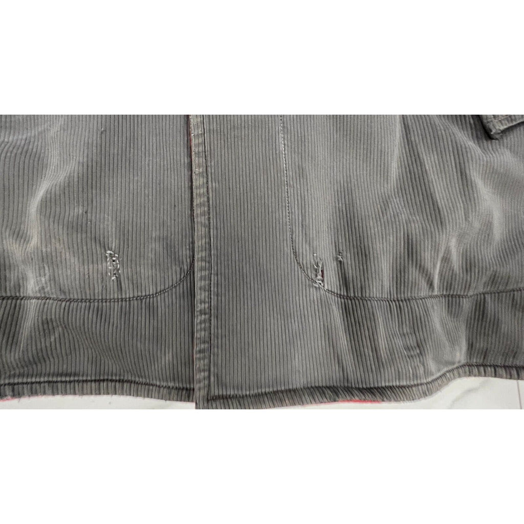 1950s VTG WOOLRICH COAT jacket RARE Car Coat Gray Cord/Reversible Red Wool M/L New Arrivals Woolrich
