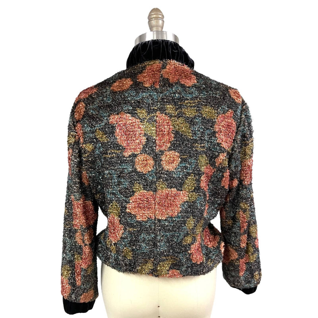 Rare Vtg 1990s Sul Yun Hyoung Metallic Chenille Baseball Jacket NWOT Sul Yun Hyoung