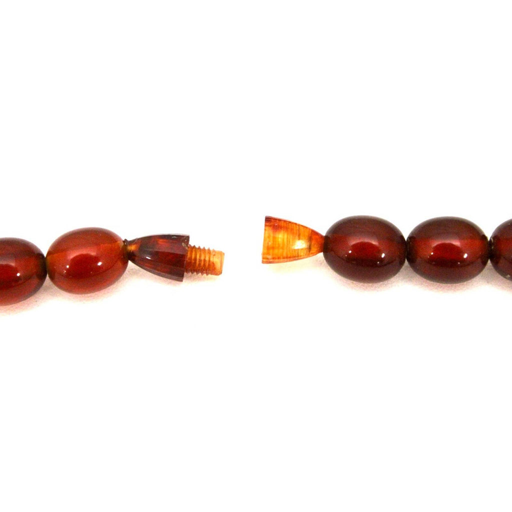 Vintage Antique Cherry Bakelite Amber Necklace Graduated Strand 27" Tested LARGE The Best Vintage Clothing