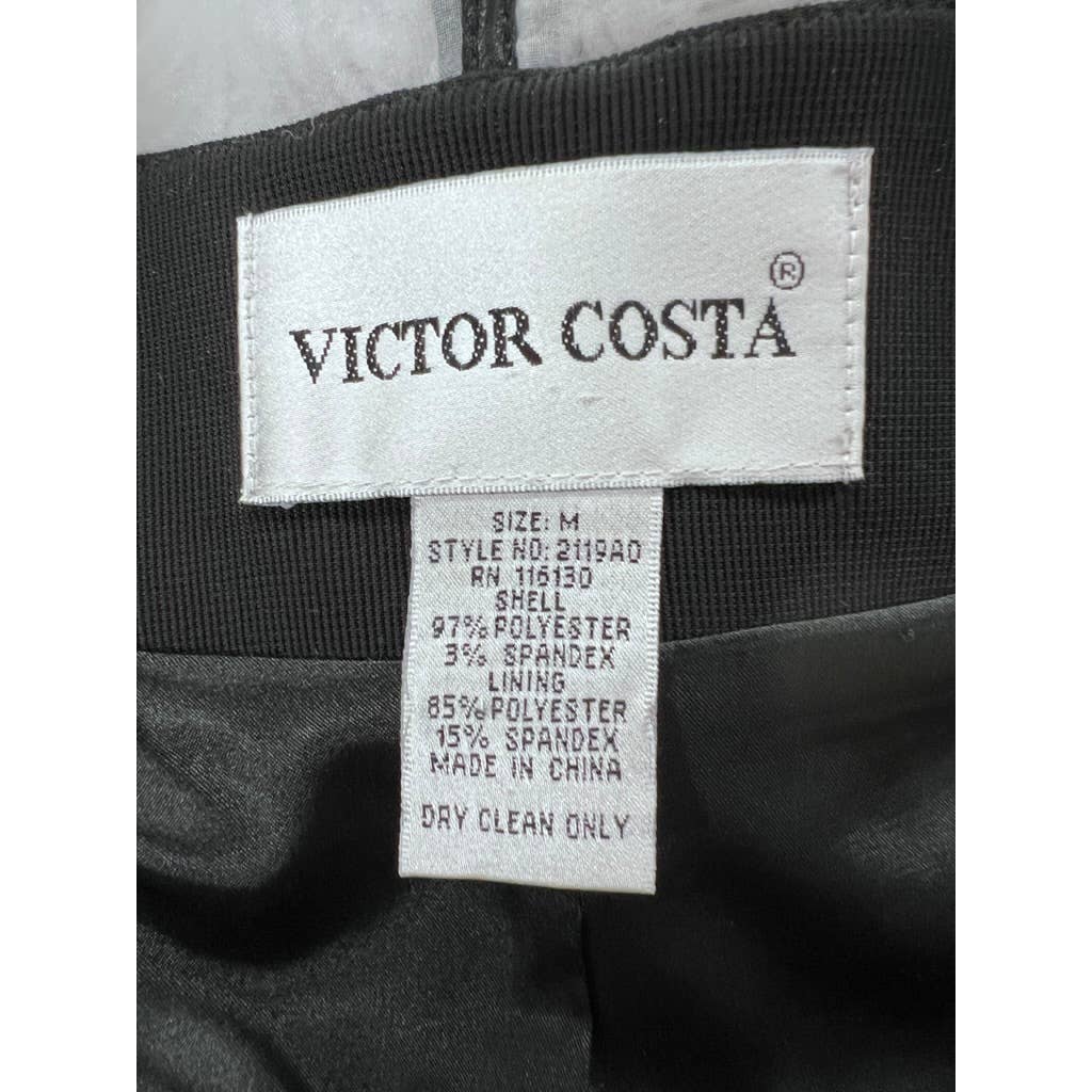 Vtg Victor Costa Stunning Black & White Evening jacket Wavy Lines Sz M 90s Victor Costa