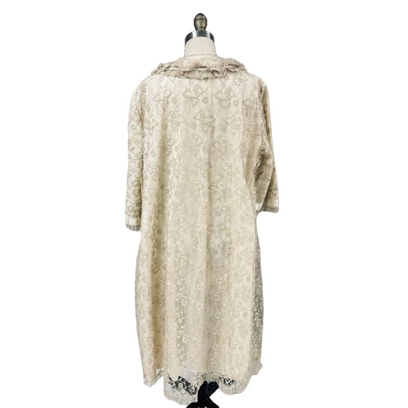 60s VTG NOS Odette Barsa Robe Fresoeur Inc Style 923 Sz L Lace/Satin Ribbon Odette Barsa