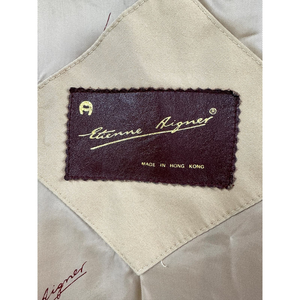 70s VTG Etienne Aigner Trench Coat Double Breasted Fully Lined Belted Womens L Etienne Aigner