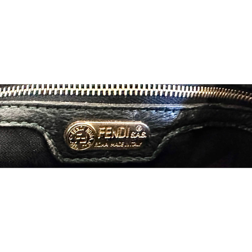 Fendi Vintage Leather Shoulder Bag OOAK Croc Textured Puffed Napa Leather 1990 NWT Fendi