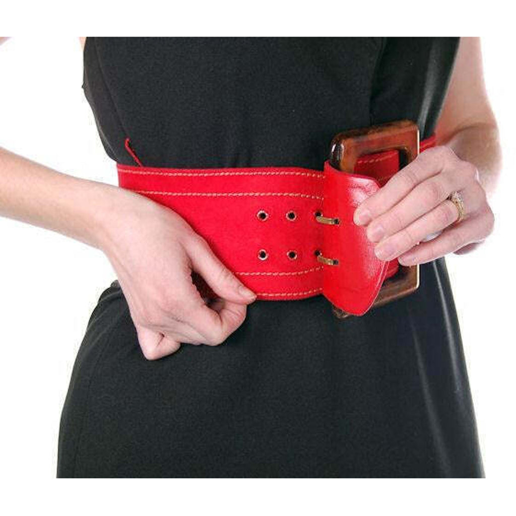 VTG 70s Geoffrey Beene Black Silk Jersey Column Gown Red Suede Belt & Scarf Geoffrey Beene