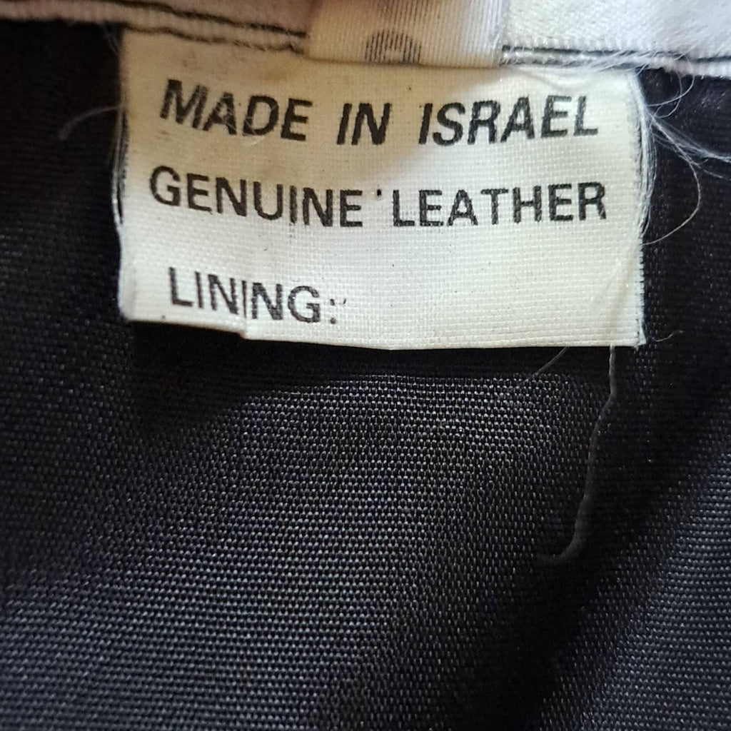 Vtg 80s Mob WIfe Lillie Rubin genuine leather blazer Studs Rhinestones size 8 Lillie Rubin