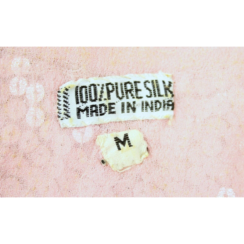 VTG 80s Glam: Pink Silk Beaded & Sequined 2PC Dress Set -Top & Skirt- Sz M Unbranded