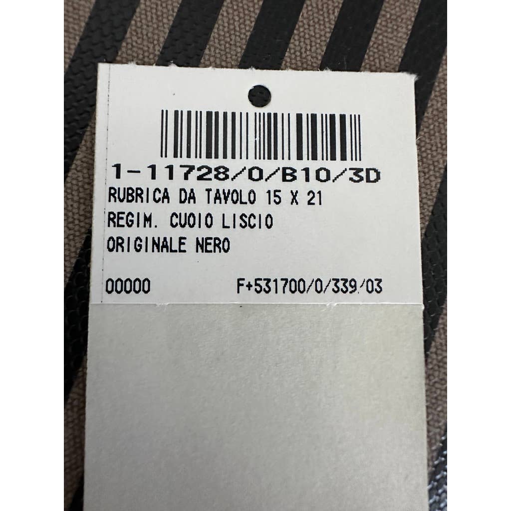 VINTAGE FENDI NERO LOGO ADDRESS BOOK/AGENDA Planner STRIPES New In Box Fendi