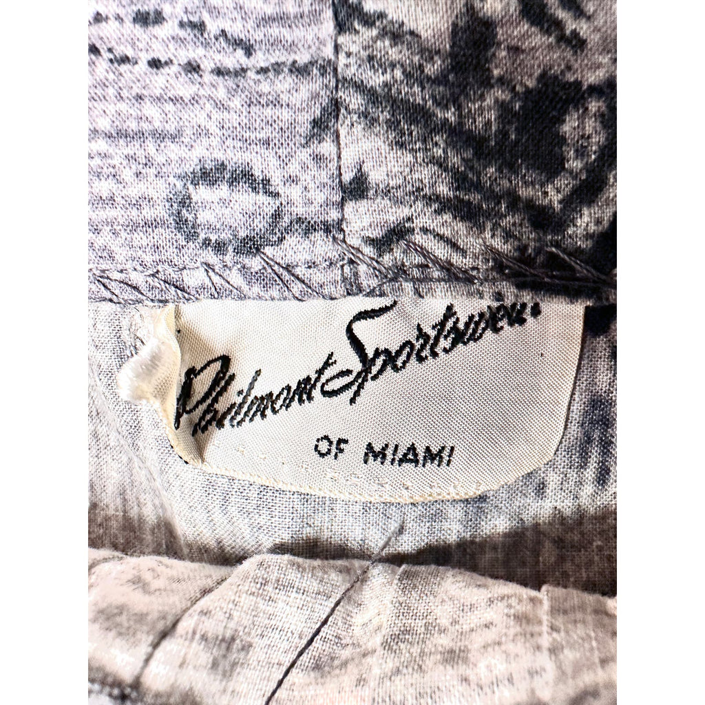 1950s VTG Philmont Sportswear of Miami Grey/Pink Floral Circle Skirt Set M/L Philmont Sportswear