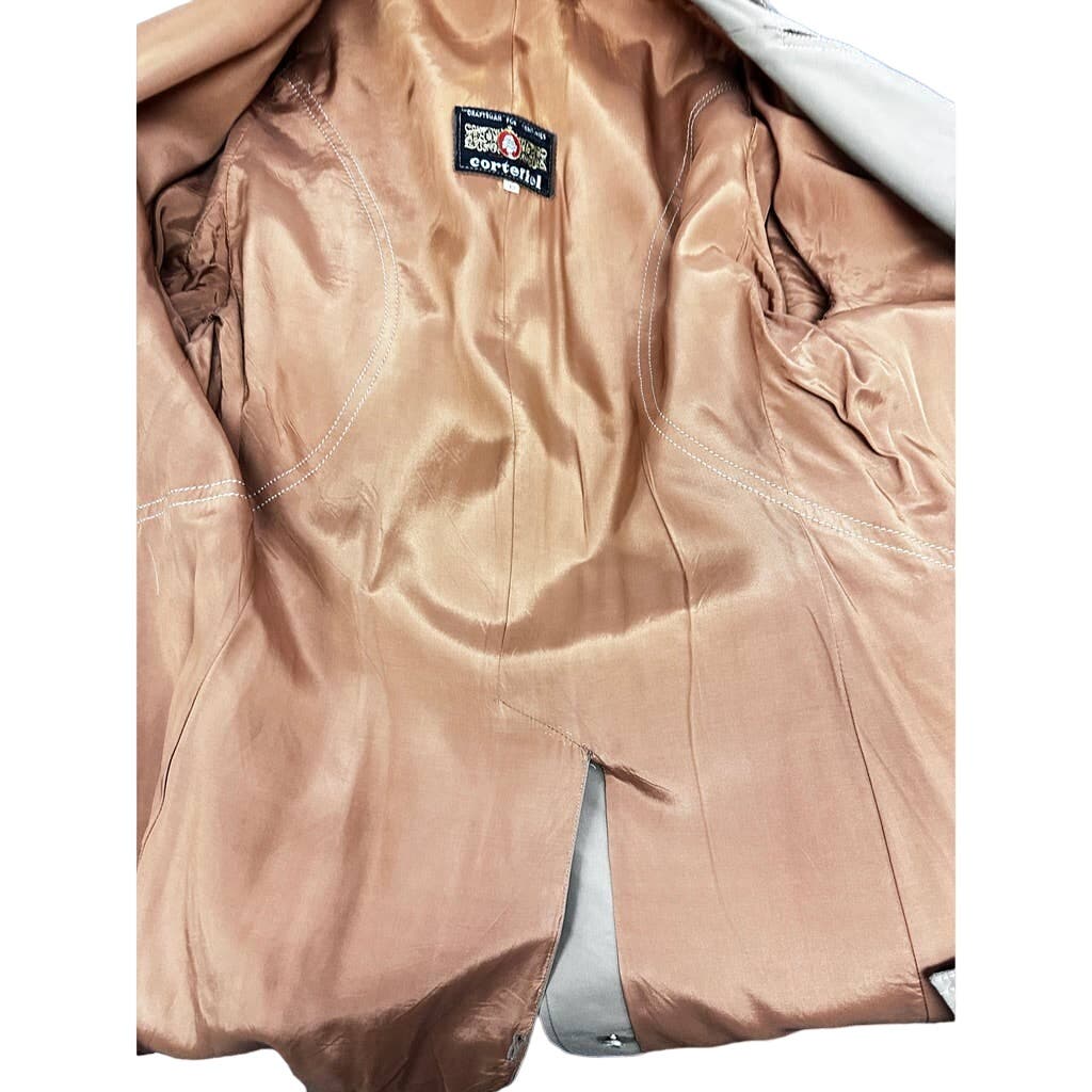 70s Men VTG Cortefiel Brown Trench Coat Made in Spain Sz 42 M New Arrivals Cortefiel