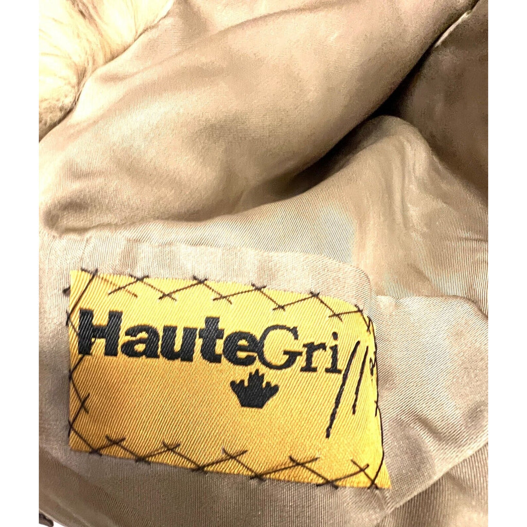 VTG Coyote Fur Trench Coat Women S/M Int. Collection Supreme Haute Grille Haute Grille