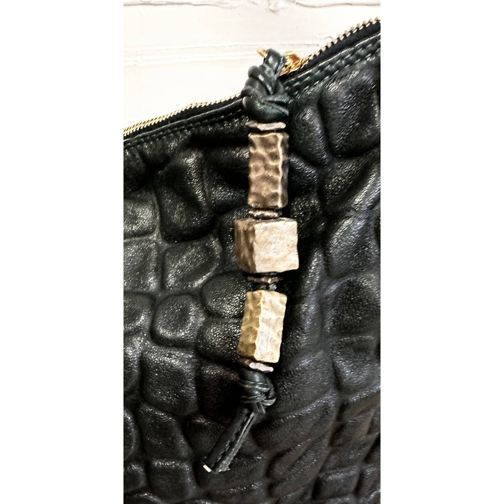 Fendi Vintage Leather Shoulder Bag OOAK Croc Textured Puffed Napa Leather 1990 NWT Fendi