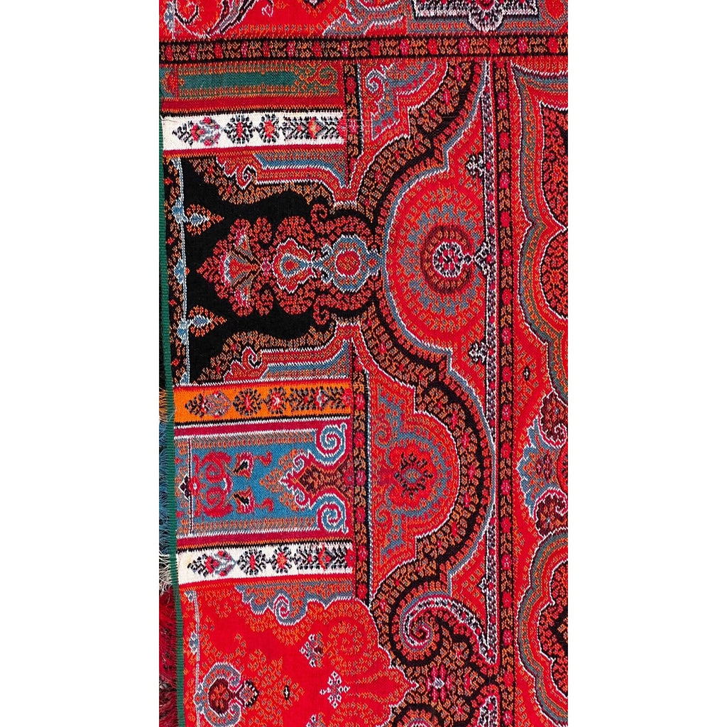 STUNNING Antique Paisley Shawl Tapestry Wool Hand Made 1860s-70s Near Mint Unbranded