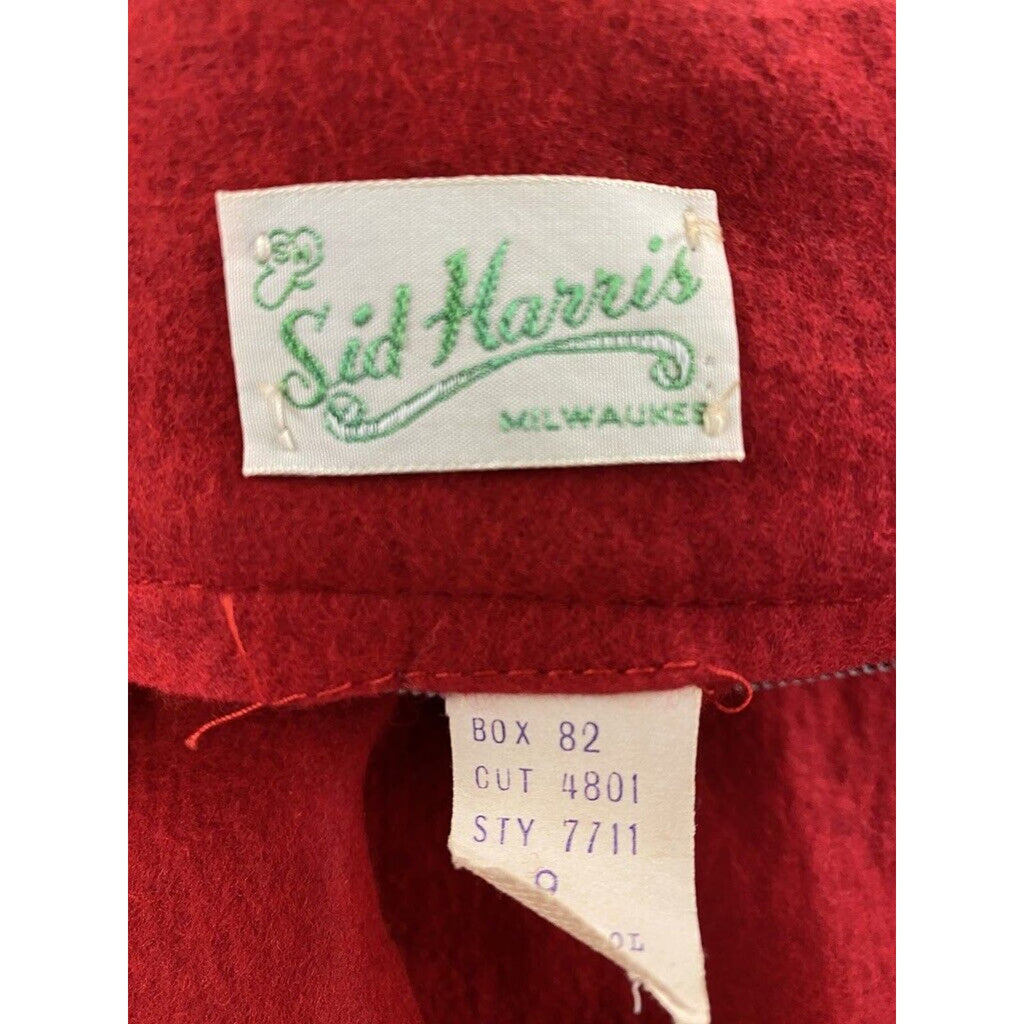 1950’s Felt NWT Sid Harris Skunk Applique Circle Skirt XS Rockabilly Red Or Blue Sid Harris