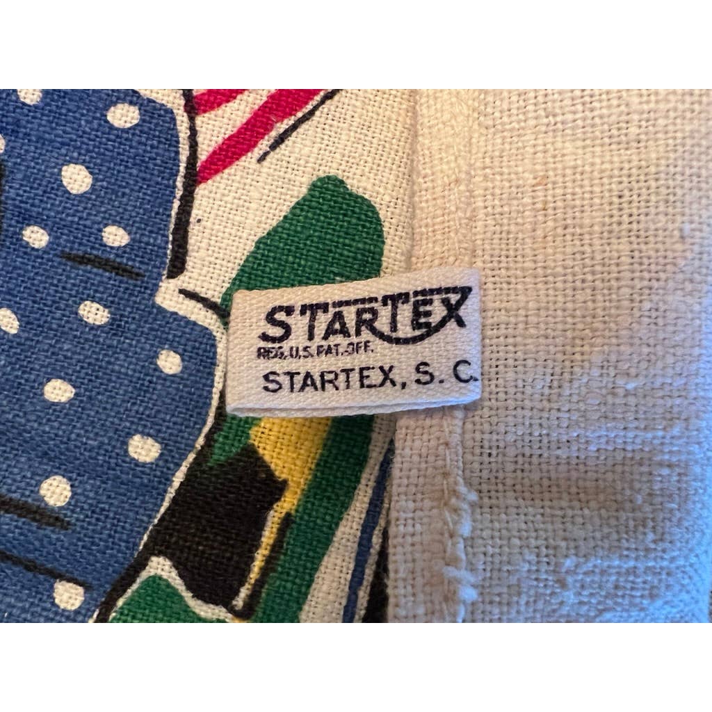 Vintage 1940s Americana Startex New Old Cotton/Linen Tea Towel Aunt Jemima Pancakes 30x16 STartex