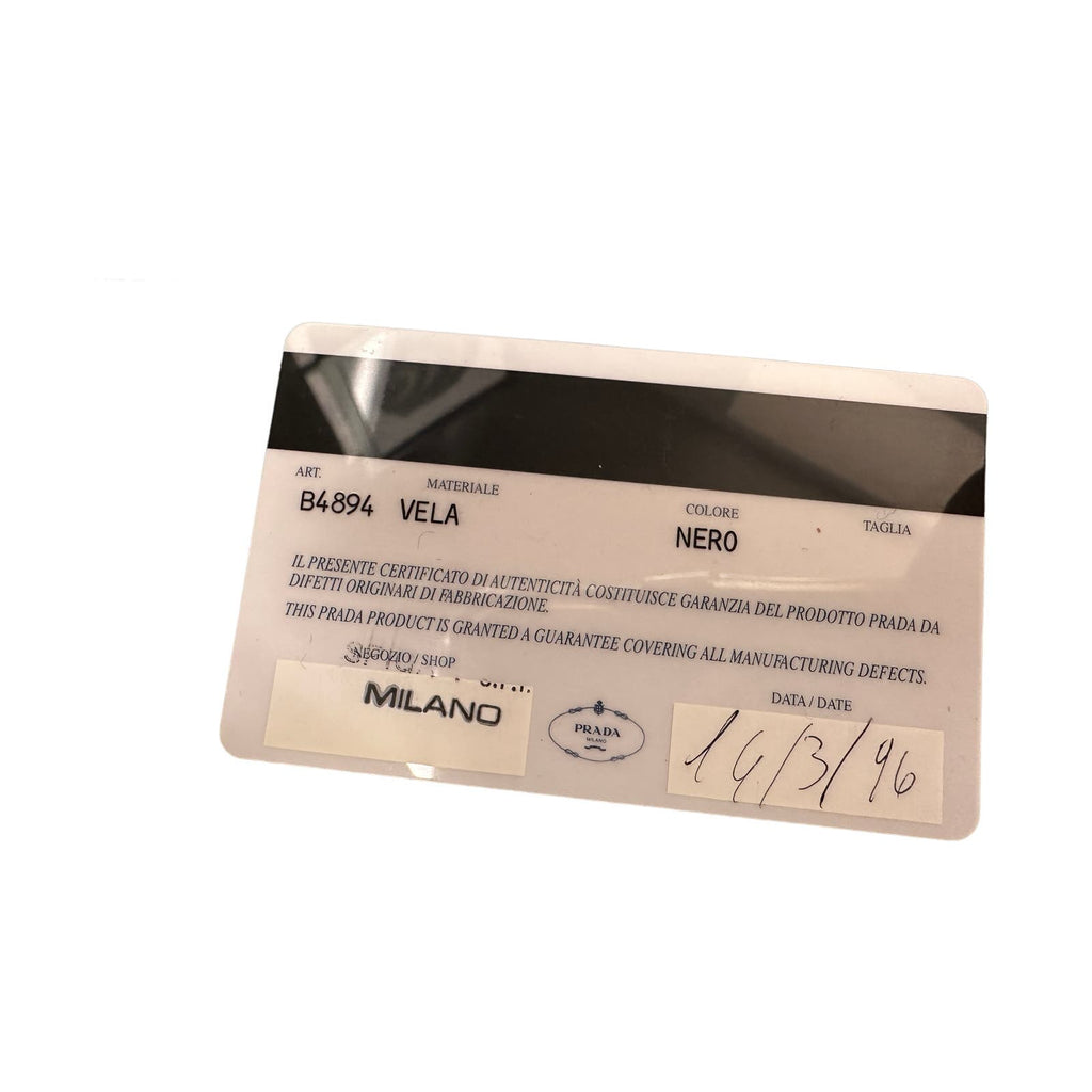 VTG Prada Tessuto Business Bag Black NYLON PRADA LOGO 25 Authentic 14" LARGE PRADA