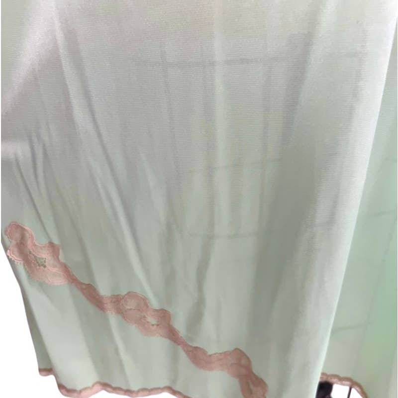 Vanity Fair Nylon Vintage Seafoam Green/lace Full Slip 36 Long NWOT slip Vanity Fair