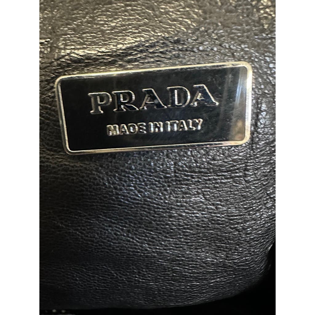 Vintage Prada Leather Shoulder Flap Messenger Bag Large 2001 W/Authenticity card Prada
