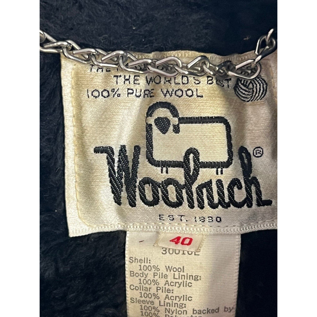 1970s WOOLRICH Sheep COAT jacket VTG Car Coat Gray S&P Tweed Fur Collar sz 40 New Arrivals Woolrich