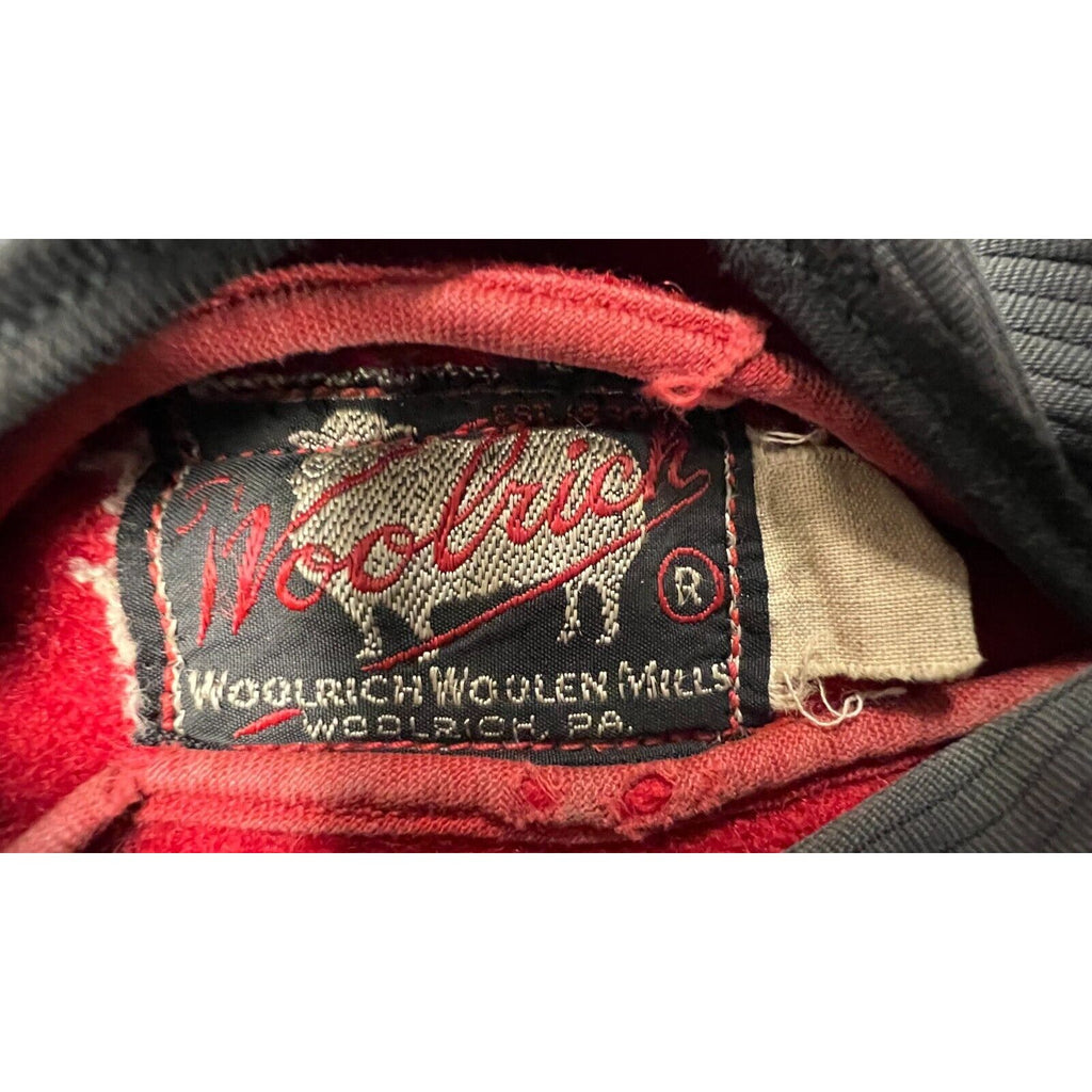 1950s VTG WOOLRICH COAT jacket RARE Car Coat Gray Cord/Reversible Red Wool M/L New Arrivals Woolrich