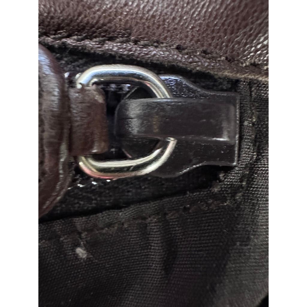 Prada Brown Lamb Leather Tote Large Prada