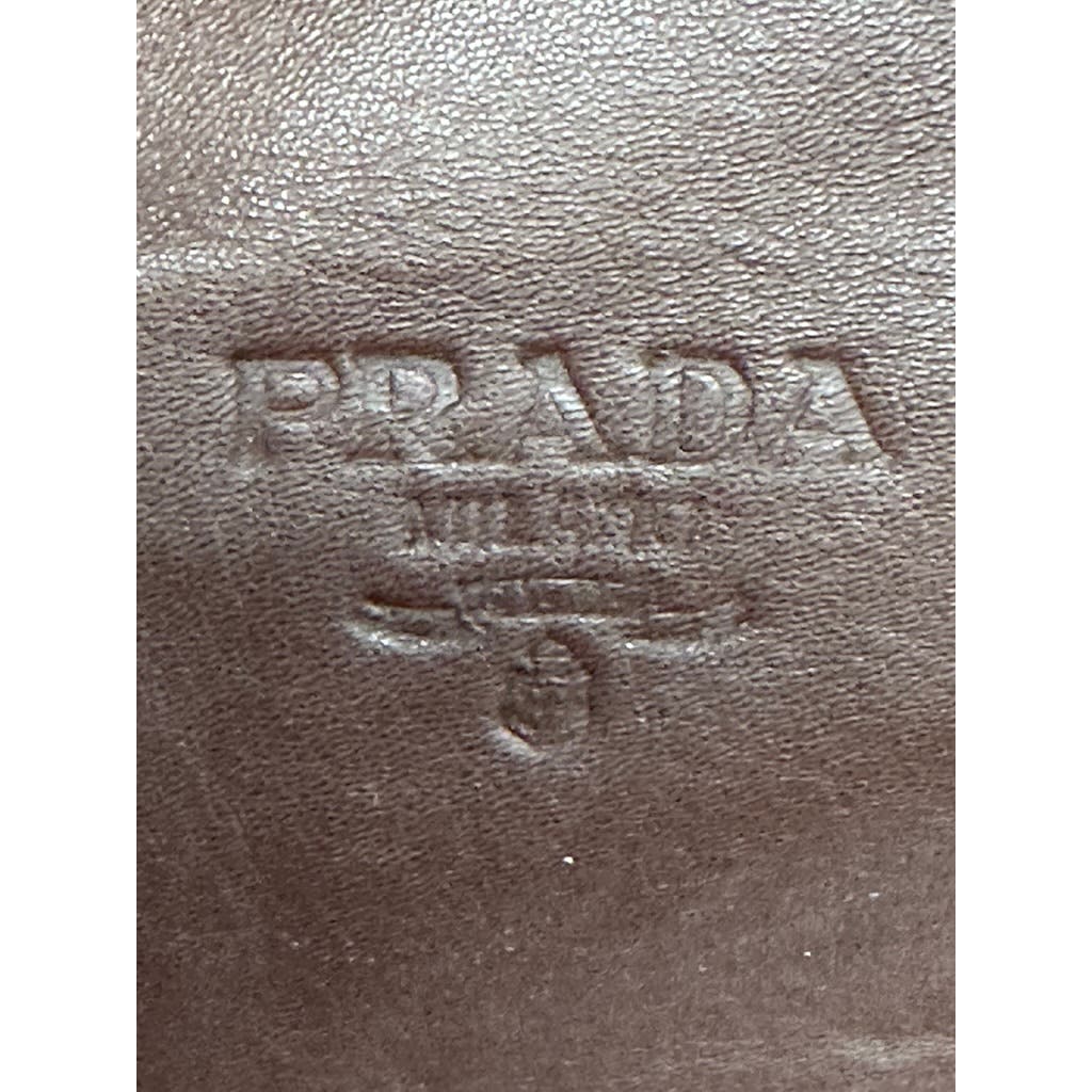 Prada Brown Lamb Leather Tote Large Prada