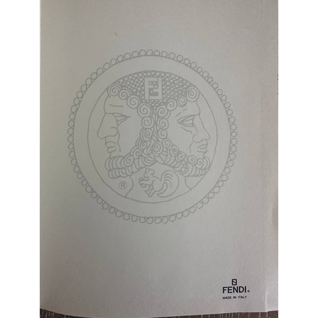 VINTAGE FENDI NERO LOGO ADDRESS BOOK/AGENDA Planner STRIPES New In Box Fendi