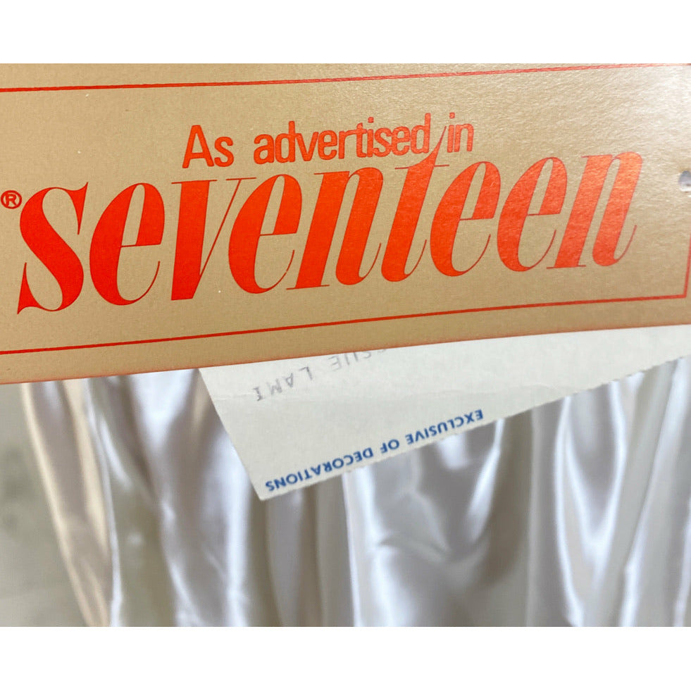 Vtg Nadine 70s Prom Queen Strapless Metallic Silver/White NWT S Maxi Elegant The Best Vintage Clothing