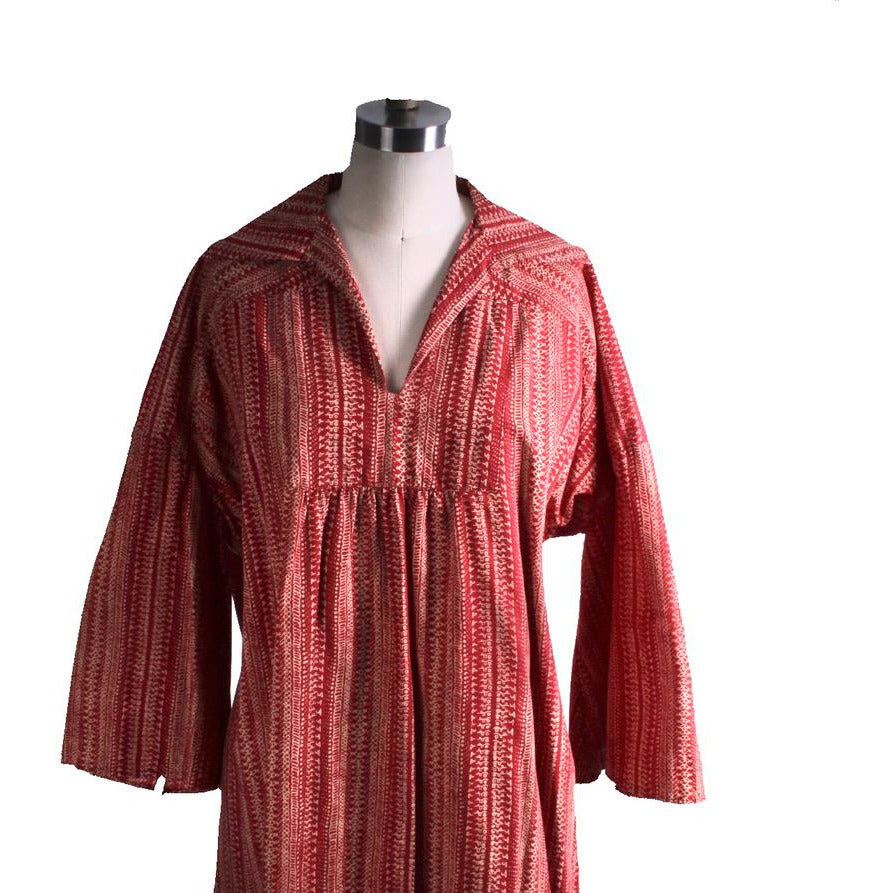 RARE Vintage Marimekko Maxi Dress 1970s Womens S Red & Cream Mini Print marimekko The Best Vintage Clothing