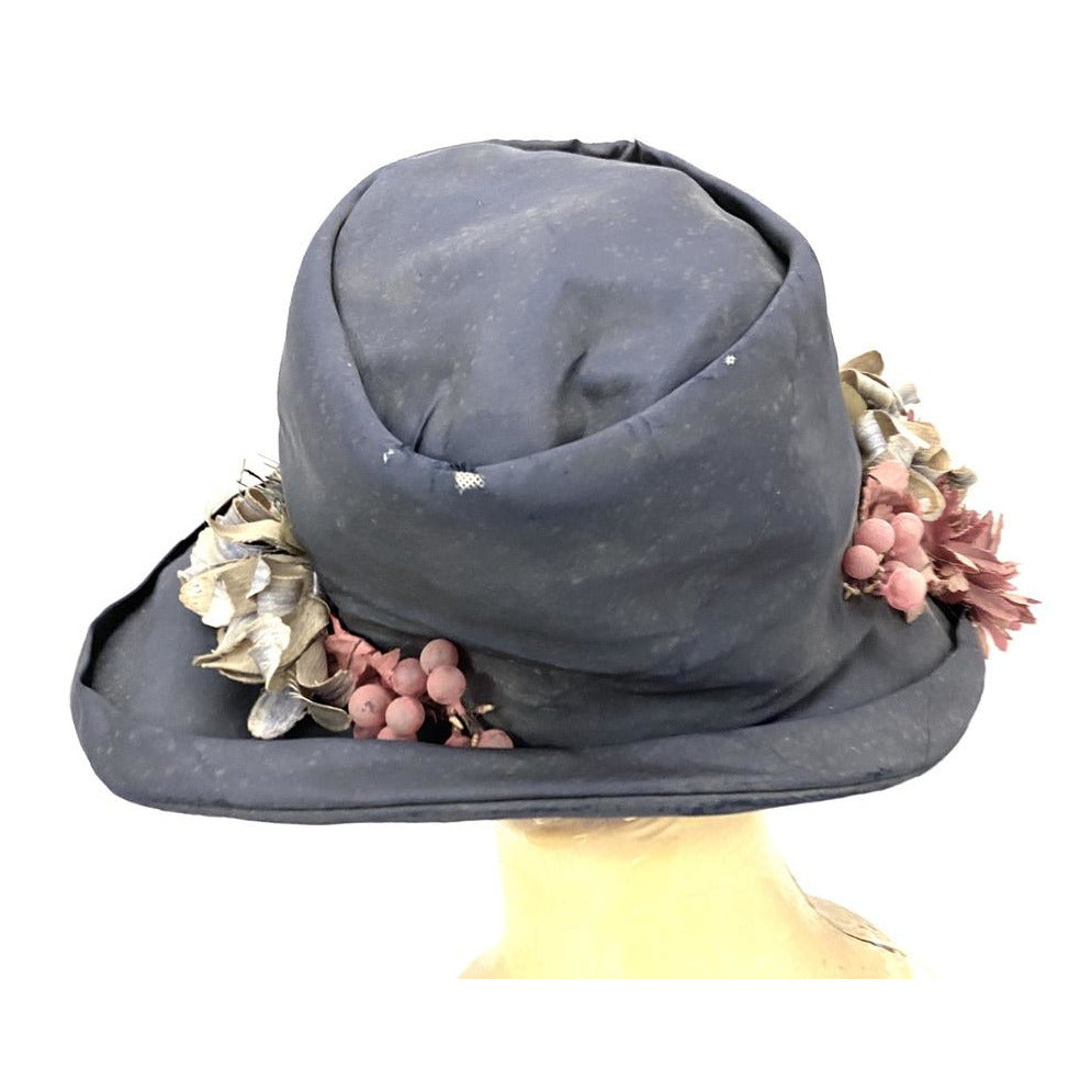 Antique Brimmed Cloche Hat 20s Flapper Flowers Straw Tenne New York Paris Large New Arrivals The Best Vintage Clothing