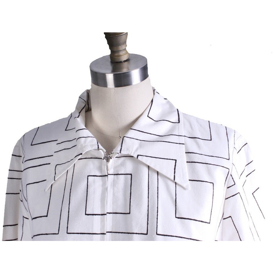 Vintage 1970s Scandinavian Designer Vuokko Squares Print A-Line Dress M marimekko Vuokko