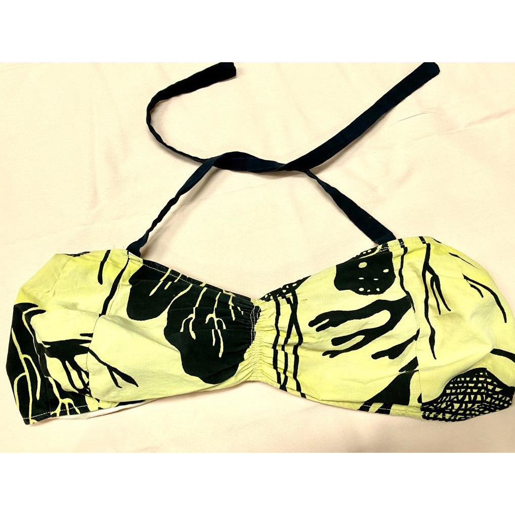 VTG Louella Ballerino 1940s Swimsuit 2 PC RARE Bates Fabric Undersea Yellow New Arrivals The Best Vintage Clothing