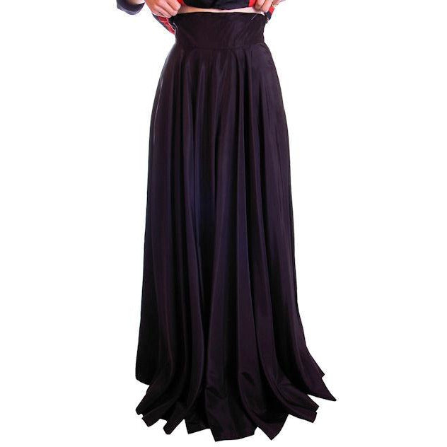 Vintage Circle Skirt Black Taffeta High Waist Evening Full Small 25" W 1940S Cart2cart The Best Vintage Clothing