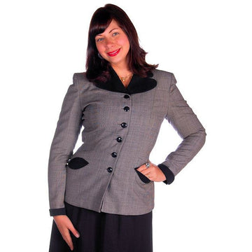 Vintage Ladies Navy/Gray Gotham Blazer Suit Jacket Gotham 1940s Med-Large 38-30 - The Best Vintage Clothing
 - 1