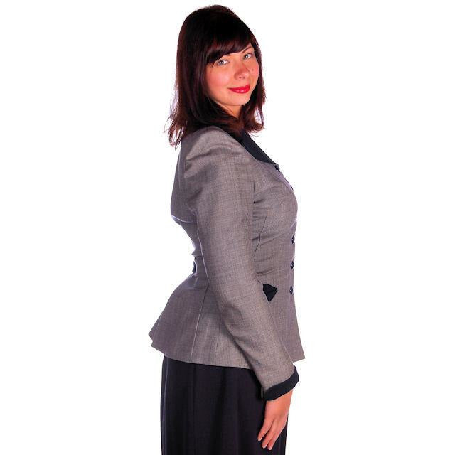 Vintage Ladies Navy/Gray Gotham Blazer Suit Jacket Gotham 1940s Med-Large 38-30 Cart2cart Gotham