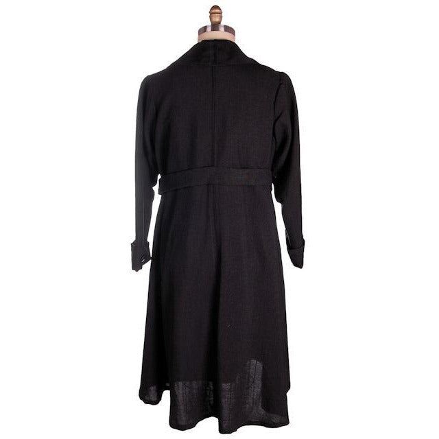 Vintage Ladies Coat Edwardian-Early 1920s Black Serge Wool 44-40-50 Women's The Best Vintage Clothing