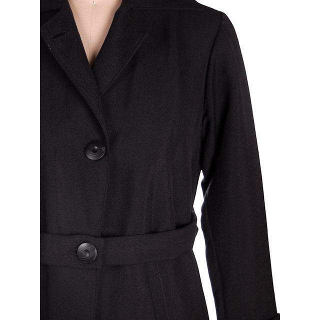 Vintage Ladies Coat Edwardian-Early 1920s Black Serge Wool 44-40-50 Women's The Best Vintage Clothing