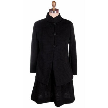Vintage Black Textured Nylon Cocktail Dress &Coat 1970s Belfry 35-32-36 - The Best Vintage Clothing
 - 1