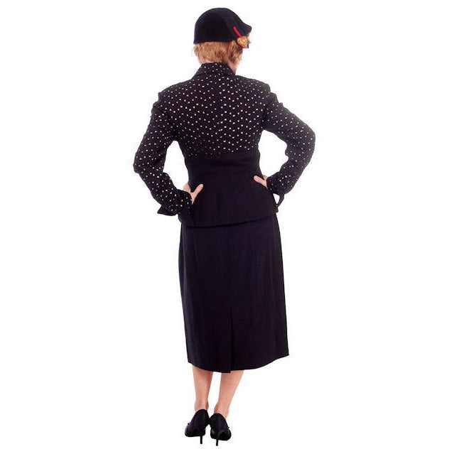 Vintage Ladies Gabardine/Faille Suit Lilli Ann Navy Blue Knockout 1950s Women's,New Arrivals Lilli Ann