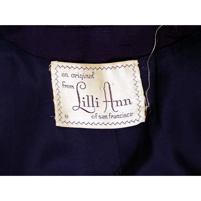 Vintage Ladies Gabardine/Faille Suit Lilli Ann Navy Blue Knockout 1950s Women's,New Arrivals Lilli Ann