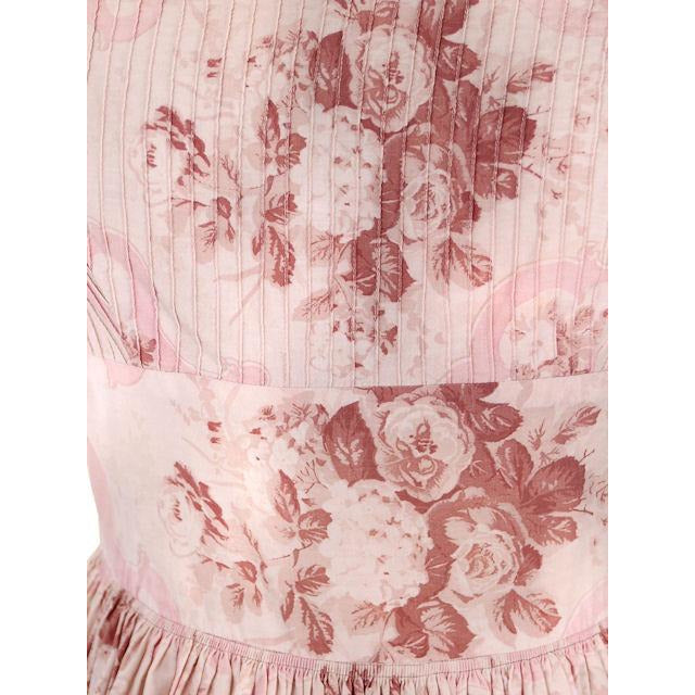 Vintage Sundress Pale Pinks Floral Print Spaghetti Straps 1950s Small Women's The Best Vintage Clothing