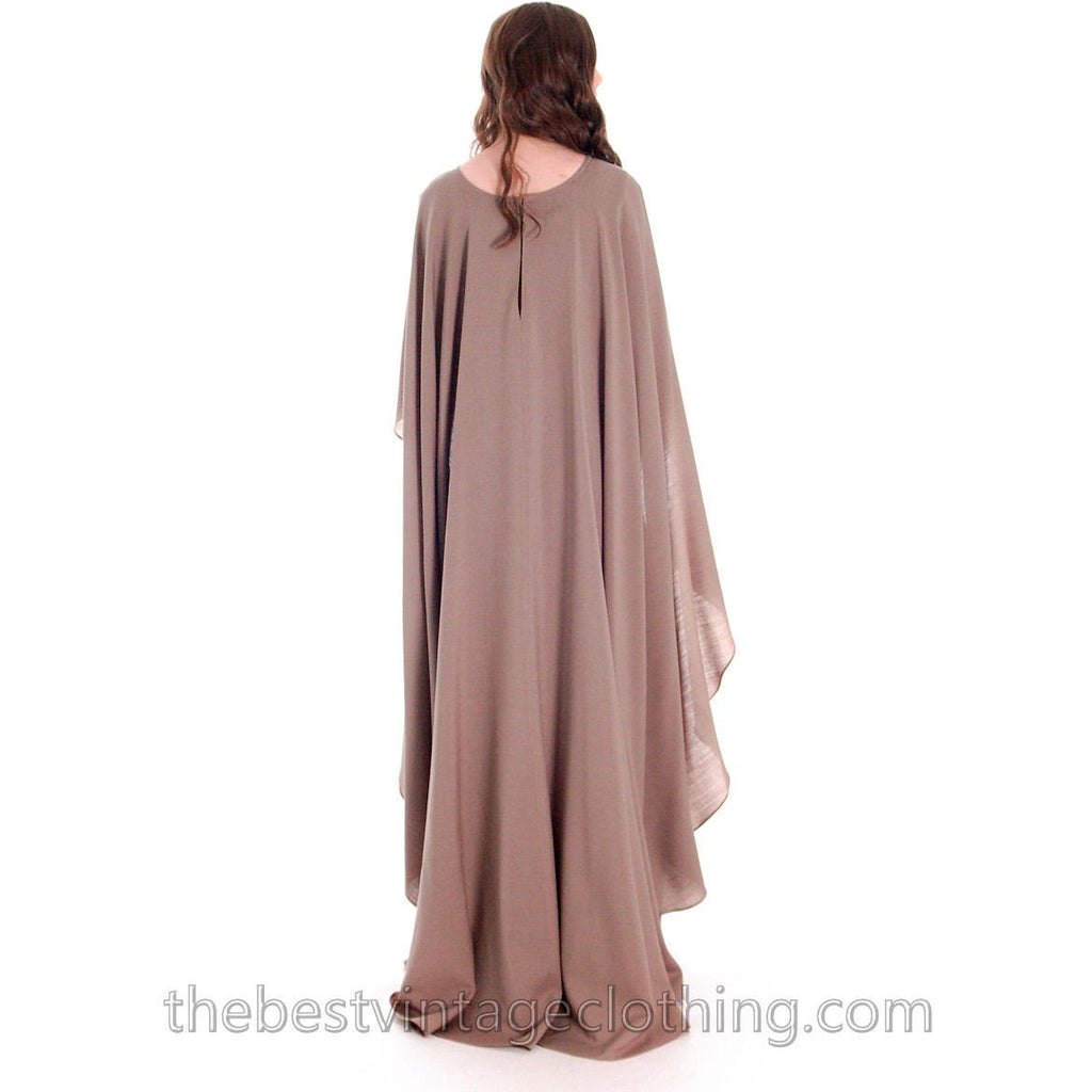 Stunning Vuokko Circle Cape Gown 1960s Black Wool Voile Iconic Design Finland 38 /8 marimekko The Best Vintage Clothing