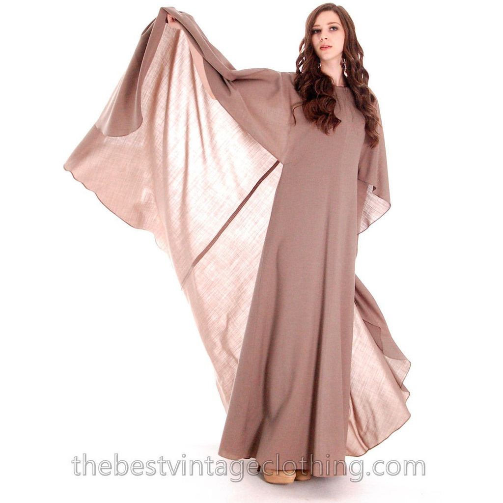 Stunning Vuokko Circle Cape Gown 1960s Black Wool Voile Iconic Design Finland 38 /8 marimekko The Best Vintage Clothing