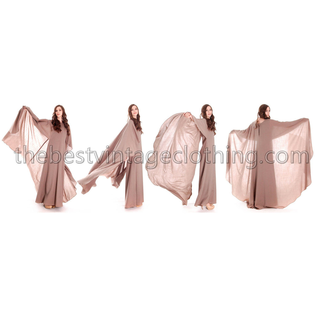 Stunning Vuokko Circle Cape Gown 1960s Black Wool Voile Iconic Design Finland 38 /8 marimekko The Best Vintage Clothing