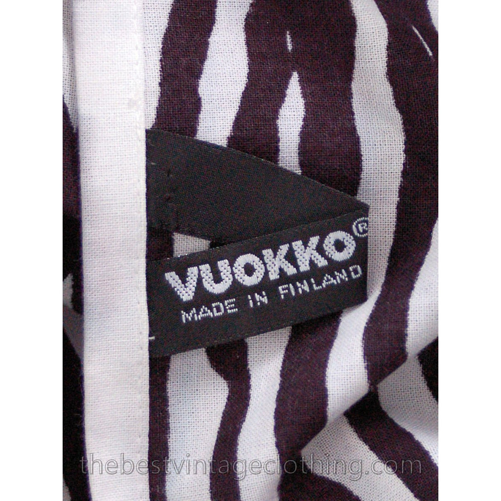 Vuokko Myllynkivi Vintage 1964 Circle Dress Abstract Black & White Print Iconic Free Size marimekko The Best Vintage Clothing