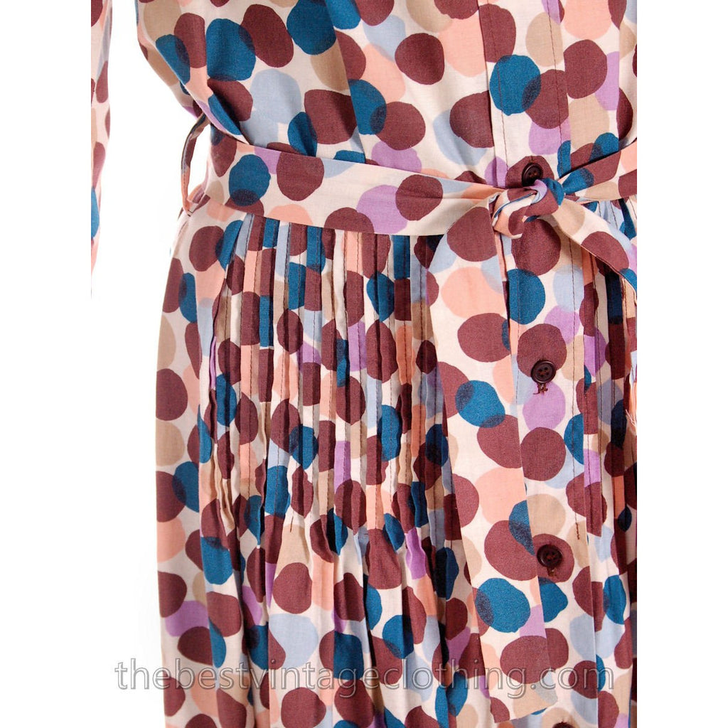 Vintage 1974 Marimekko Designer Maxi Dress Bubble Print 40/12 Polka Dots Cotton marimekko The Best Vintage Clothing