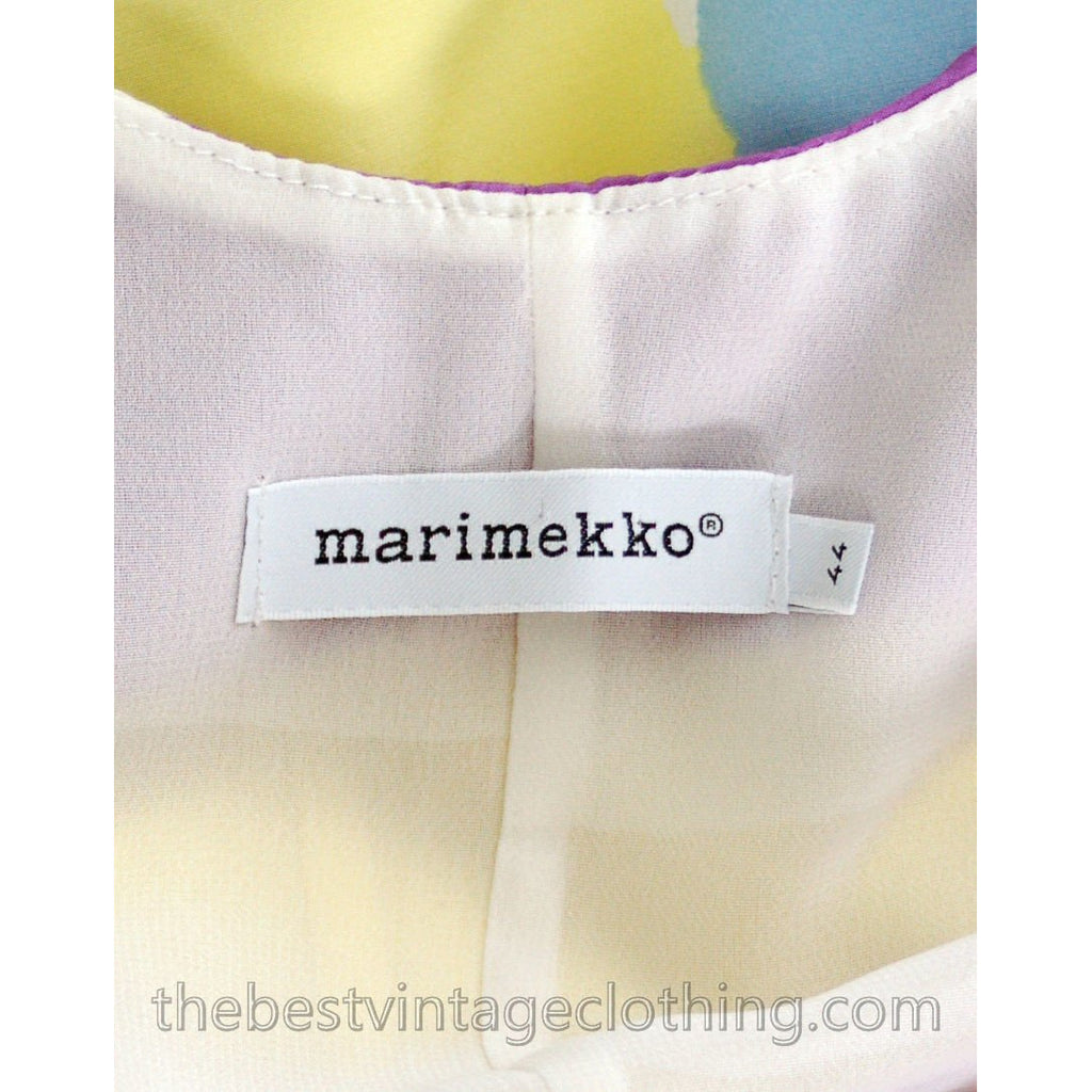 Vintage Marimekko Silk Blend Tent Dress & Cape Jacket 44/M Abstract Letter Print marimekko The Best Vintage Clothing