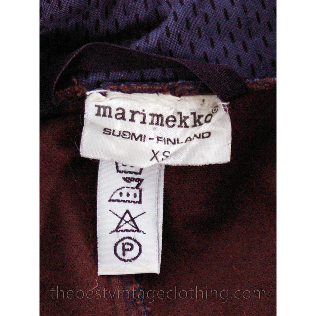 Vintage 1970s Vuokko Maxi Coat Indigo Speckled Print Blue Tent A line XS marimekko The Best Vintage Clothing