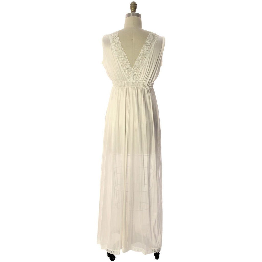 VTG Miss Elaine Blush White Nylon Bridal Peignoir O/S NWT Large 1960s lingerie The Best Vintage Clothing