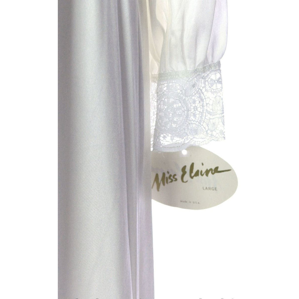 VTG Miss Elaine Blush White Nylon Bridal Peignoir O/S NWT Large 1960s lingerie The Best Vintage Clothing