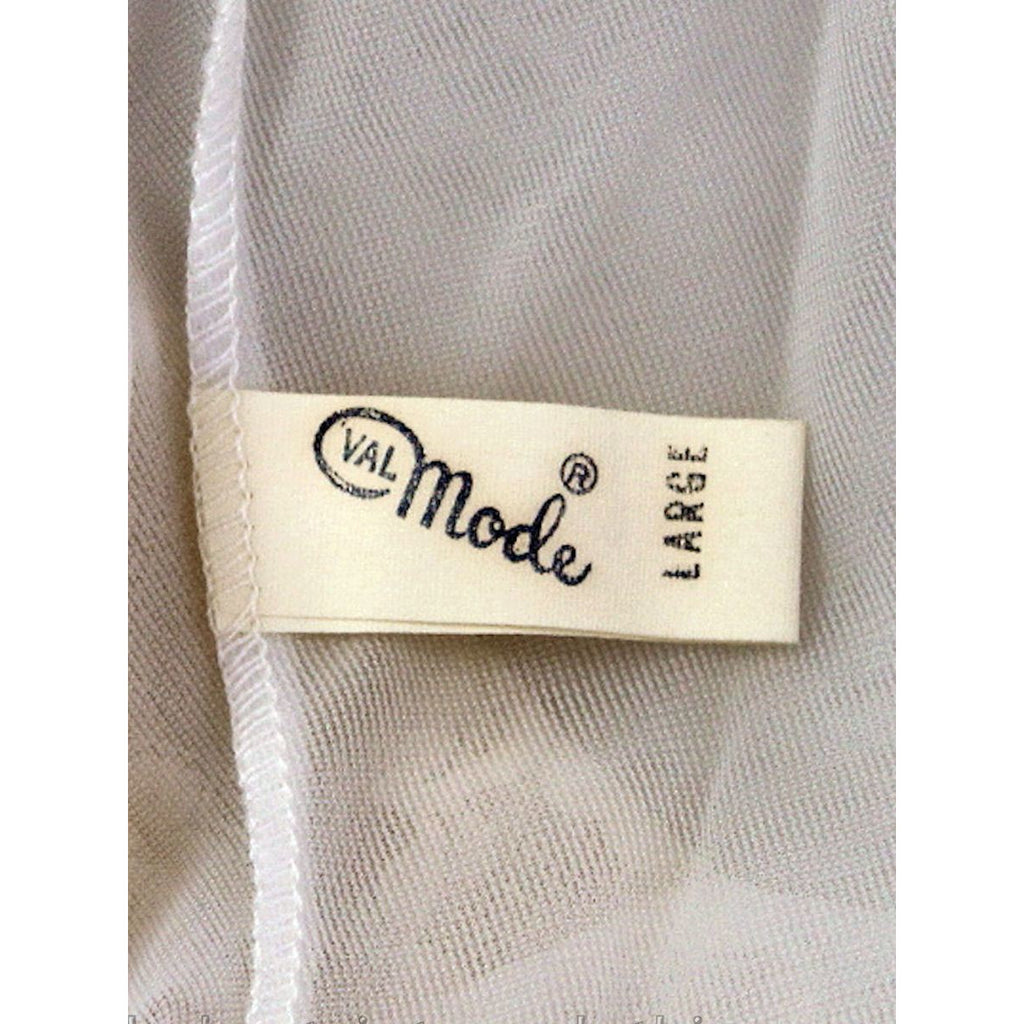 VTG Val Mode GRANDE SWEEP White Nylon Bridal Peignoir NWOT Large 1960s lingerie The Best Vintage Clothing
